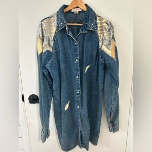 Vintage Italian Denim Shirtdress